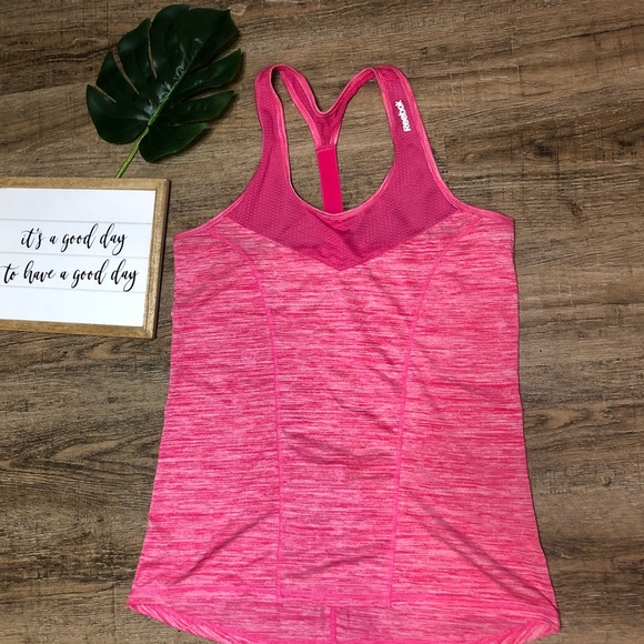 Reebok Tops - Sold ❗️Hot pink Reebok racerback tank size L